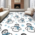 thumbnail image 1 of ODIKA 8'x10' Machine Washable Non-Slip Area Rug, Joyful Winter Wonderland Frosty Celebration Pathway Adornment High Traffic Rug with Pad, White, 615414, 1 of 8
