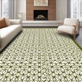 thumbnail image 1 of ODIKA 8'x10' Machine Washable Non-Slip Area Rug, Lattice Mosaic Interlocking Symmetrical Patterned High Traffic Rug, Green, 583572, 1 of 7