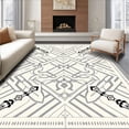 thumbnail image 1 of ODIKA 8'x10' Machine Washable Non-Slip Area Rug, Lattice Transitional Contemporary Abstract High Traffic Rug, Gray, 658104, 1 of 7