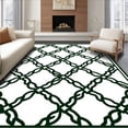 thumbnail image 1 of ODIKA 8'x10' Machine Washable Non-Slip Area Rug, Lattice Trellis Design Plush Foam High Traffic Rug, Green, 590118, 1 of 7