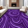 thumbnail image 1 of ODIKA 8'x10' Machine Washable Non-Slip Area Rug, Luxurious Wavy Cascade Interlocking High Traffic Rug with Pad, Purple, 454040, 1 of 8