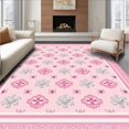 thumbnail image 1 of ODIKA 8'x10' Machine Washable Non-Slip Area Rug, Magical Holiday Celebration Entrance Accessory High Traffic Rug, Pink, 626378, 1 of 7