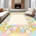 thumbnail image 1 of ODIKA 8'x10' Machine Washable Non-Slip Area Rug, Magical Woodland Friends Forest Discovery High Traffic Rug, Yellow, 685443, 1 of 7