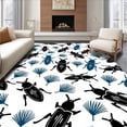 thumbnail image 1 of ODIKA 8x10 Machine Washable Non-Slip Area Rug, Meadow Bug Scientific Illustration Natural Authentic High Traffic Rug, Black, 542566, 1 of 7
