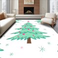 thumbnail image 1 of ODIKA 8'x10' Machine Washable Non-Slip Area Rug, Merry Wonderland Complete Washroom Package Elegant Xmas Decoration High Traffic Rug, Green, 738511, 1 of 7