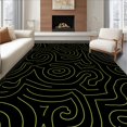 thumbnail image 1 of ODIKA 8'x10' Machine Washable Non-Slip Area Rug, Midnight Symphony Decorative Throw Elegance Luxury Modern Comfort High Traffic Rug with Pad, Black, 587109, 1 of 8
