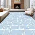 thumbnail image 1 of ODIKA 8'x10' Machine Washable Non-Slip Area Rug, Modern Hexagonal Honeycomb Grid with Minimalist Aesthetic High Traffic Rug with Pad, Blue, 598523, 1 of 8