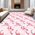 thumbnail image 1 of ODIKA 8'x10' Machine Washable Non-Slip Area Rug, Modern Interlocking Lattice with Subtle Abstract Flourishes High Traffic Rug, Pink, 661975, 1 of 7
