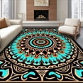 thumbnail image 1 of ODIKA 8'x10' Machine Washable Non-Slip Area Rug, Motif Machine Anti Stain Contemporary Boho Style High Traffic Rug, Black, 495575, 1 of 7