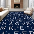 thumbnail image 1 of ODIKA 8'x10' Machine Washable Non-Slip Area Rug, Mystical Constellation ABC Stars Educational Floor with Celestial Design High Traffic Rug, Blue, 689529, 1 of 7