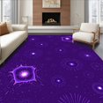 thumbnail image 1 of ODIKA 8'x10' Machine Washable Non-Slip Area Rug, Mystical Nebula Cosmic Sky Fuzzy Whimsical Wonder High Traffic Rug, Purple, 545913, 1 of 7