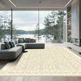 thumbnail image 1 of ODIKA 8'x10' Machine Washable Non-Slip Area Rug, Natural Cream Interlocking Trellis High Traffic Rug with Pad, Beige, 893593, 1 of 8