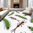 thumbnail image 1 of ODIKA 8'x10' Machine Washable Non-Slip Area Rug, Nature Study Crawling Critter Scholastic Learning High Traffic Rug with Pad, Green, 720221, 1 of 8