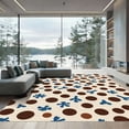 thumbnail image 1 of ODIKA 8'x10' Machine Washable Non-Slip Area Rug, Nature s Trail Animal Trails Design High Traffic Rug with Pad, Beige, 910897, 1 of 8