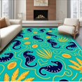 thumbnail image 1 of ODIKA 8'x10' Machine Washable Non-Slip Area Rug, Nautical Voyage Underwater Discovery Edition High Traffic Rug, Blue, 708677, 1 of 7