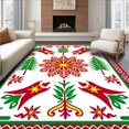 thumbnail image 1 of ODIKA 8'x10' Machine Washable Non-Slip Area Rug, Nordic Inspired Holiday Motif High Traffic Rug, Red, 635112, 1 of 7