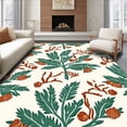 thumbnail image 1 of ODIKA 8'x10' Machine Washable Non-Slip Area Rug, Nordic Pine Branch Absorbent Floor Pair High Traffic Rug, Green, 652933, 1 of 7