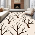 thumbnail image 1 of ODIKA 8'x10' Machine Washable Non-Slip Area Rug, Nordic Reindeer Antler Branch Seasonal Festive Floor Covering High Traffic Rug, Beige, 733081, 1 of 7