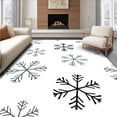 thumbnail image 1 of ODIKA 8'x10' Machine Washable Non-Slip Area Rug, Nordic Snowflake Interlocking with Delicate Filigree Motifs High Traffic Rug with Pad, White, 604264, 1 of 8