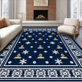 thumbnail image 1 of ODIKA 8'x10' Machine Washable Non-Slip Area Rug, Northern Waddler Foyer Welcoming Display High Traffic Rug with Pad, Blue, 670761, 1 of 8