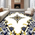 thumbnail image 1 of ODIKA 8'x10' Machine Washable Non-Slip Area Rug, Opulent Jewel Cascade Exquisite High Traffic Rug with Pad, Gold, 612856, 1 of 8