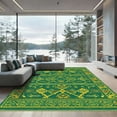 thumbnail image 1 of ODIKA 8'x10' Machine Washable Non-Slip Area Rug, Oriental Green High Traffic Rug with Pad, Green, 1027811, 1 of 8