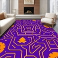 thumbnail image 1 of ODIKA 8'x10' Machine Washable Non-Slip Area Rug, Phonics Learning Circuit with Seasonal Transitions and Basic Math High Traffic Rug, Purple, 695455, 1 of 7