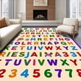 thumbnail image 1 of ODIKA 8'x10' Machine Washable Non-Slip Area Rug, Phonics Visualization Round Study Game Academic Activity High Traffic Rug, Red, 690260, 1 of 7