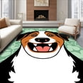 thumbnail image 1 of ODIKA 8'x10' Machine Washable Non-Slip Area Rug, Playful Beagle Face Kit for Creation High Traffic Rug, Green, 619818, 1 of 7