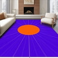 thumbnail image 1 of ODIKA 8'x10' Machine Washable Non-Slip Area Rug, Professional Court Inspired Hardwood Flooring Graphic High Traffic Rug with Pad, Purple, 674803, 1 of 8