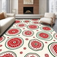 thumbnail image 1 of ODIKA 8'x10' Machine Washable Non-Slip Area Rug, Rustic Christmas Cookie with Whipped Icing and Sprinkles High Traffic Rug, Red, 620904, 1 of 5