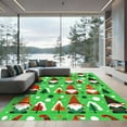 thumbnail image 1 of ODIKA 8'x10' Machine Washable Non-Slip Area Rug, Scandinavian Bright Green High Traffic Rug, Green, 1024947, 1 of 7