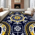 thumbnail image 1 of ODIKA 8'x10' Machine Washable Non-Slip Area Rug, Snowflake Design Winter Celebration Floor Coverings High Traffic Rug with Pad, Black, 620854, 1 of 8