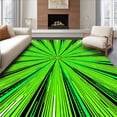 thumbnail image 1 of ODIKA 8'x10' Machine Washable Non-Slip Area Rug, Soccer Mosaic Print with Dynamic Motion Streaks and Artistic Splatter High Traffic Rug, Green, 675683, 1 of 5