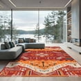 thumbnail image 1 of ODIKA 8'x10' Machine Washable Non-Slip Area Rug, Southwestern Red High Traffic Rug, Red, 1021721, 1 of 7