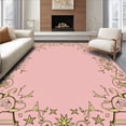thumbnail image 1 of ODIKA 8'x10' Machine Washable Non-Slip Area Rug, Sparkling Comfort Standing Merry Celebration High Traffic Rug, Pink, 736012, 1 of 7