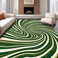 thumbnail image 1 of ODIKA 8'x10' Machine Washable Non-Slip Area Rug, Spiral Vortex Abstract with Swirling High Traffic Rug with Pad, Green, 533425, 1 of 8