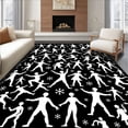 thumbnail image 1 of ODIKA 8'x10' Machine Washable Non-Slip Area Rug, Spooky Decorative Horror Theme High Traffic Rug, Black, 474047, 1 of 7