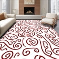 thumbnail image 1 of ODIKA 8'x10' Machine Washable Non-Slip Area Rug, Swirling Vortex Shag with Spiral Design High Traffic Rug, Red, 598014, 1 of 7
