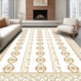 thumbnail image 1 of ODIKA 8'x10' Machine Washable Non-Slip Area Rug, Tile Inspired Quatrefoil Lattice Elegant Designer High Traffic Rug, Brown, 597193, 1 of 7