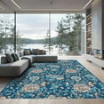 thumbnail image 1 of ODIKA 8'x10' Machine Washable Non-Slip Area Rug, Traditional Navy Blue High Traffic Rug, Blue, 1079226, 1 of 7