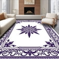 thumbnail image 1 of ODIKA 8'x10' Machine Washable Non-Slip Area Rug, Traditional Worn Stylish Elegant Reversible Covering High Traffic Rug with Pad, Purple, 581261, 1 of 8
