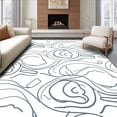 thumbnail image 1 of ODIKA 8'x10' Machine Washable Non-Slip Area Rug, Tranquil Waves Undulating Abstract High Traffic Rug with Pad, Gray, 378229, 1 of 8