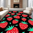 thumbnail image 1 of ODIKA 8'x10' Machine Washable Non-Slip Area Rug, Tropical Fruit Jamboree Festival Accent High Traffic Rug with Pad, Red, 682405, 1 of 8