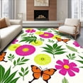 thumbnail image 1 of ODIKA 8'x10' Machine Washable Non-Slip Area Rug, Tropical Garden Medallion with Exotic Birds High Traffic Rug with Pad, Pink, 682869, 1 of 8