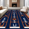 thumbnail image 1 of ODIKA 8'x10' Machine Washable Non-Slip Area Rug, Varsity Playbook Strategy Diagram Superfan High Traffic Rug with Pad, Blue, 671260, 1 of 8