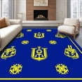 thumbnail image 1 of ODIKA 8'x10' Machine Washable Non-Slip Area Rug, Varsity Spirit Game Day Entrance Keepsake Collectible High Traffic Rug with Pad, Blue, 674242, 1 of 8