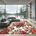 thumbnail image 1 of ODIKA 8'x10' Machine Washable Non-Slip Area Rug, Vintage Red High Traffic Rug, Red, 999181, 1 of 7
