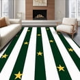 thumbnail image 1 of ODIKA 8'x10' Machine Washable Non-Slip Area Rug, Whimsical Cane Stripes with Twinkling Highlights Holiday High Traffic Rug with Pad, Green, 625495, 1 of 8