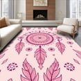thumbnail image 1 of ODIKA 8'x10' Machine Washable Non-Slip Area Rug, Whimsical Dreamcatcher Enchanted Bohemian Wonderland High Traffic Rug with Pad, Pink, 447675, 1 of 8